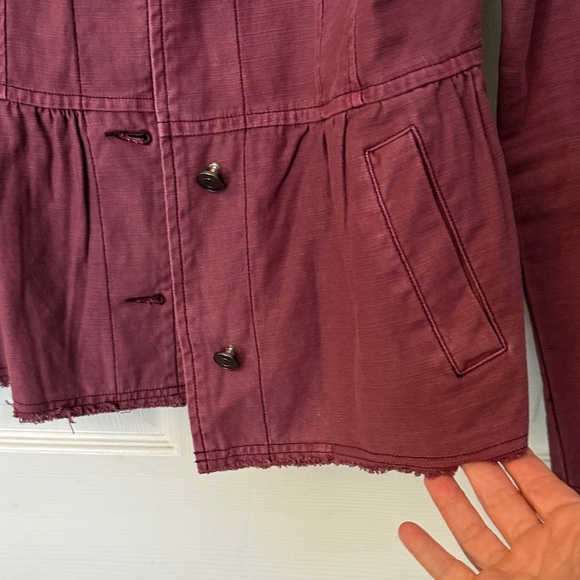 Altar'd State Deep Red Utility Jacket - Picture 3 of 4